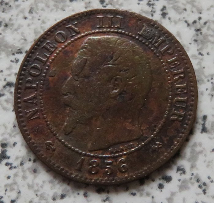  Frankreich 2 Centimes 1856 B, Belegstück   