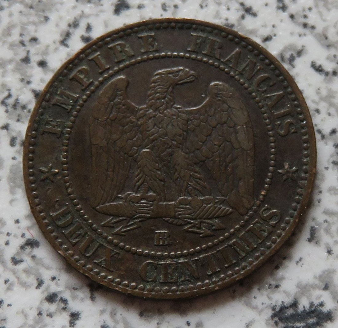  Frankreich 2 Centimes 1862 BB   