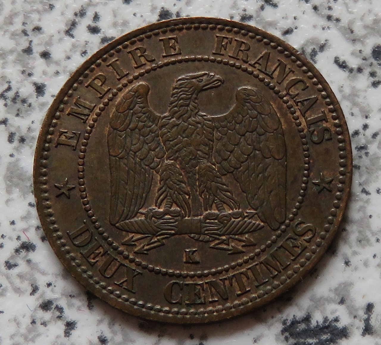  Frankreich 2 Centimes 1862 K   
