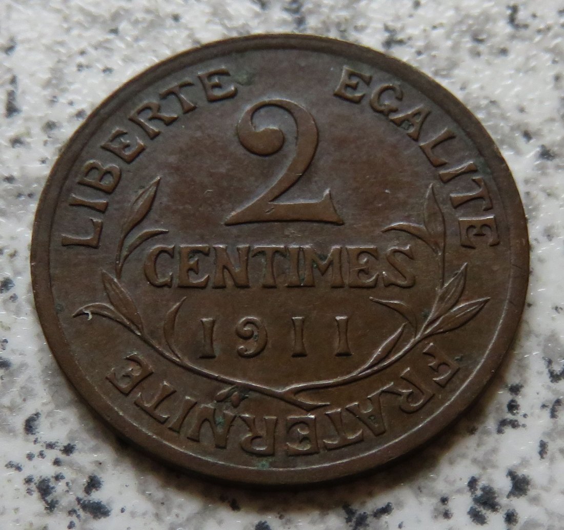  Frankreich 2 Centimes 1911   