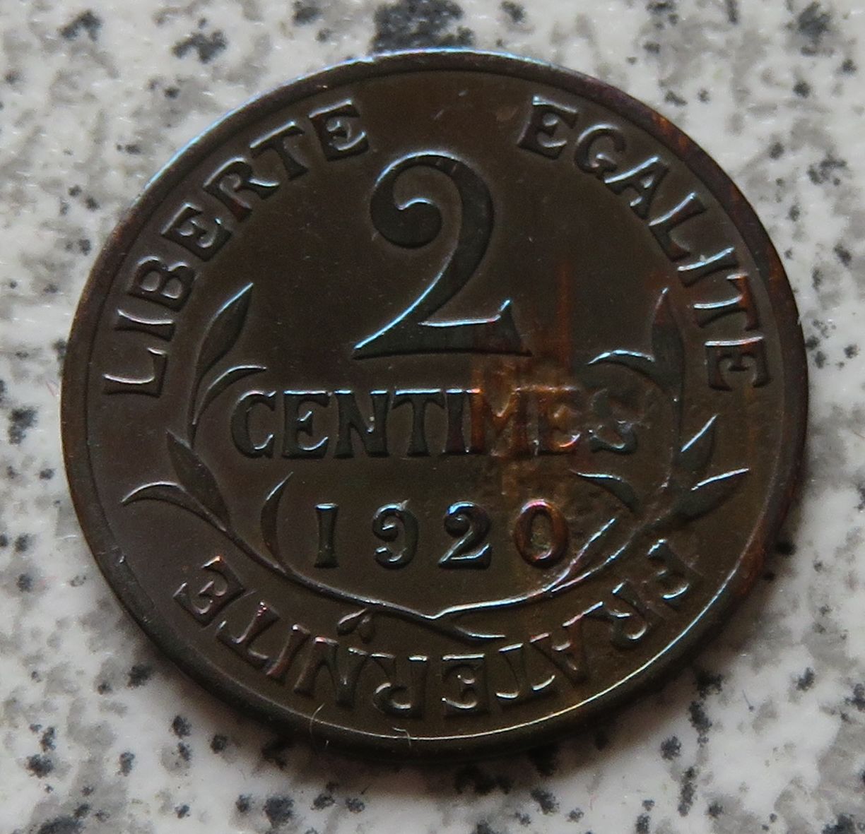  Frankreich 2 Centimes 1920   