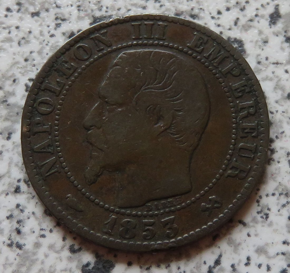  Frankreich 5 Centimes 1853 B   