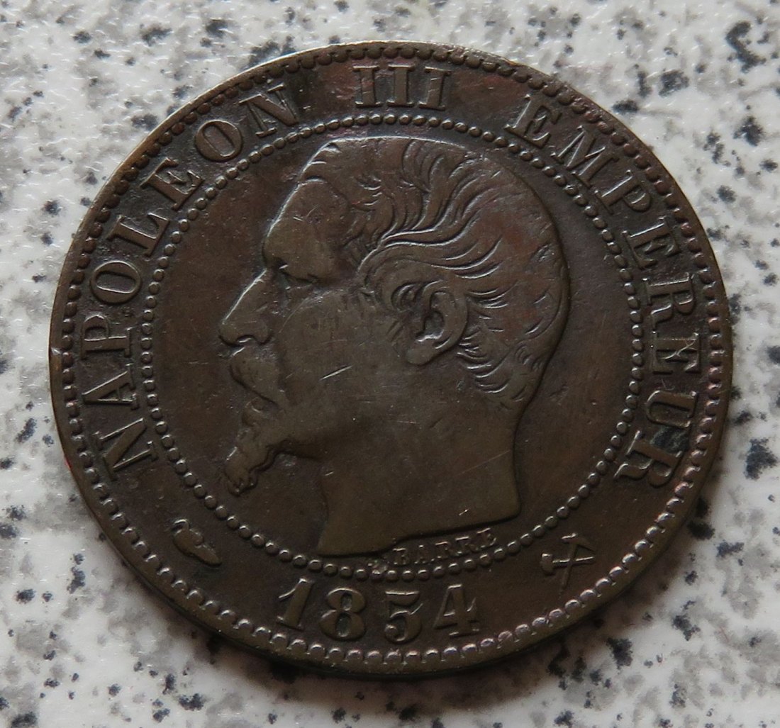  Frankreich 5 Centimes 1854 B   