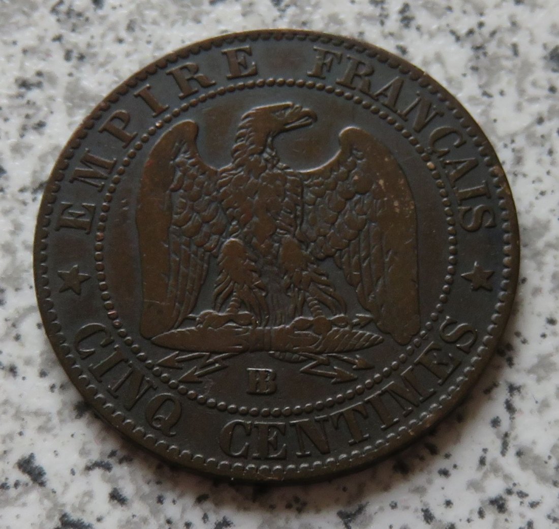  Frankreich 5 Centimes 1856 BB   