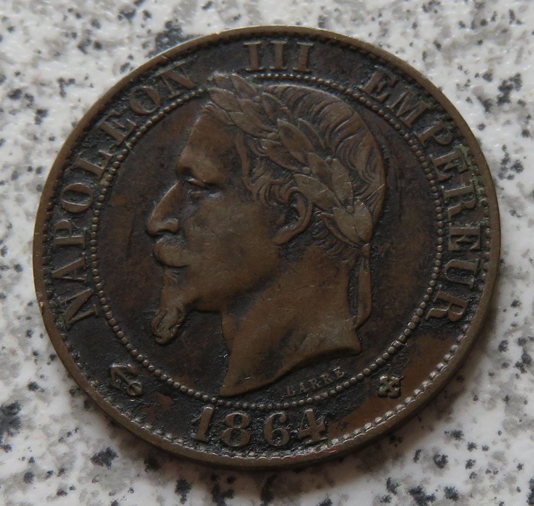  Frankreich 5 Centimes 1864 BB   