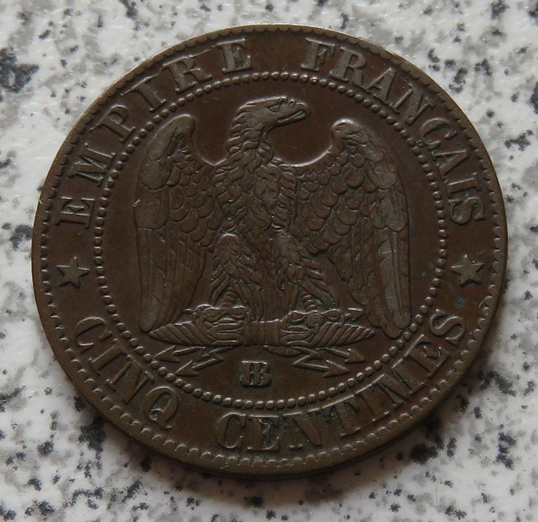  Frankreich 5 Centimes 1864 BB   