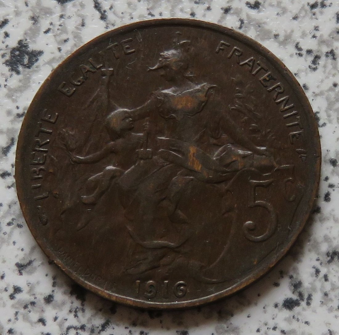  Frankreich 5 Centimes 1916   