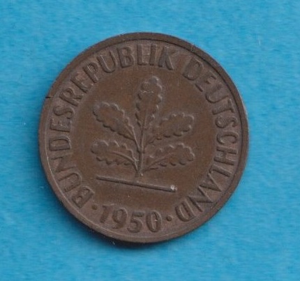  Deutschland 2 Pfennig 1950 D   