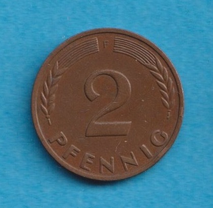  Deutschland 2 Pfennig 1950 F   