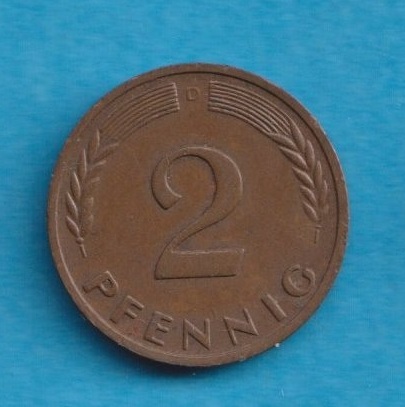  Deutschland 2 Pfennig 1960 D   