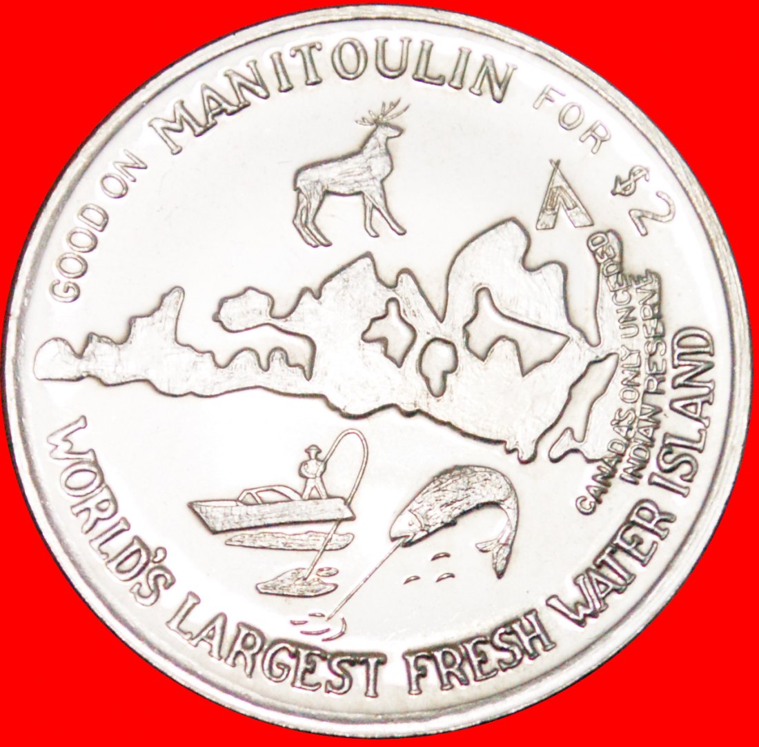  Ⰺ BOOT 1887: KANADA★2 DOLLAR 1890-1990 MANITOULIN SILBER PLATZIERT! STG STEMPELGLANZ★OHNE VORBEHALT!   