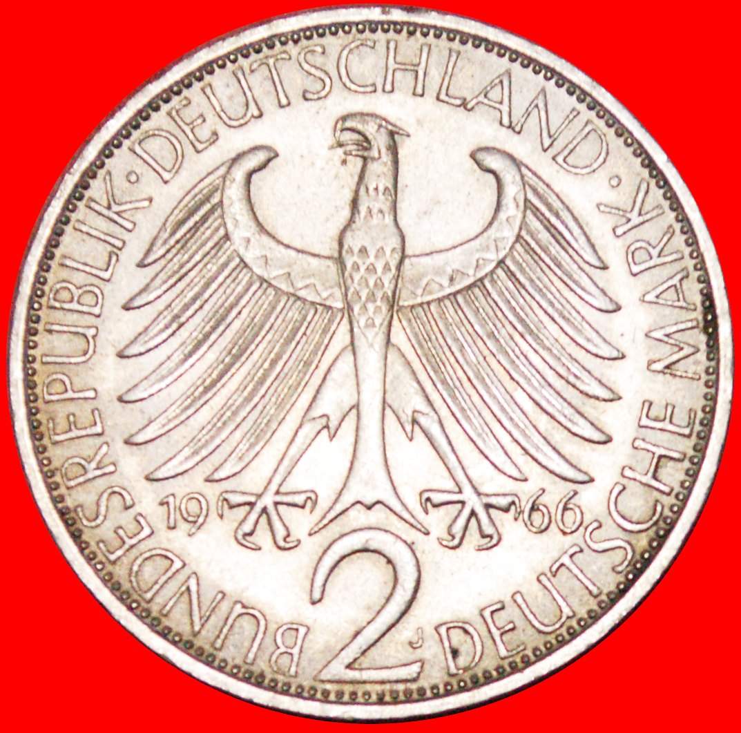  Ⰺ NOBELPREISTRÄGER 1918:DEUTSCHLAND★2 MARK 1966J MAX PLANCK (1858-1947) A r1★HAMBURG★OHNE VORBEHALT!   