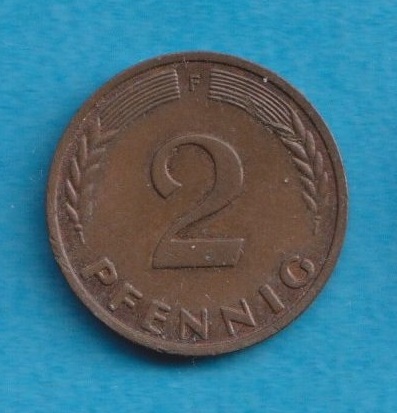  Deutschland 2 Pfennig 1961 F   