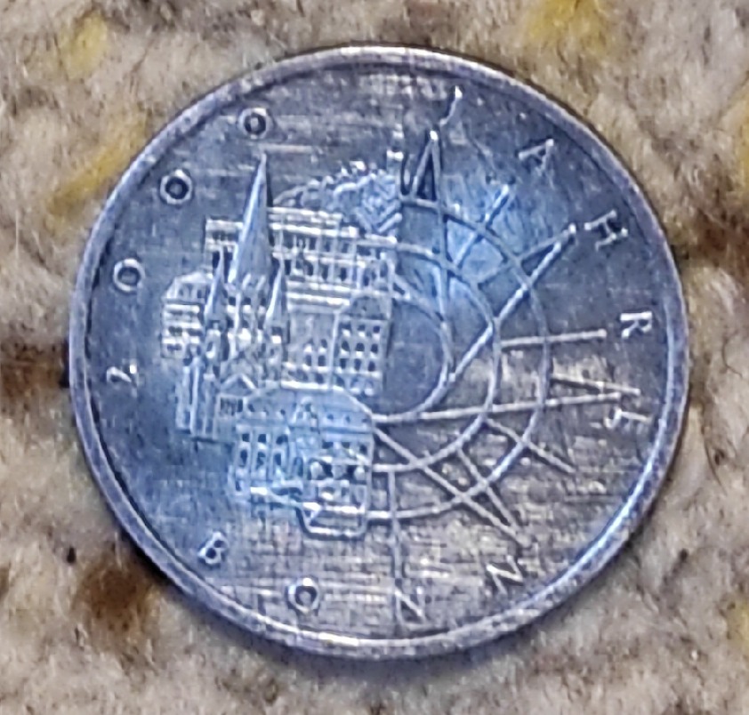  Deutschland 10 Mark 1989, SILBER, 2000 Jahre Bonn (leichte Kratzer)   
