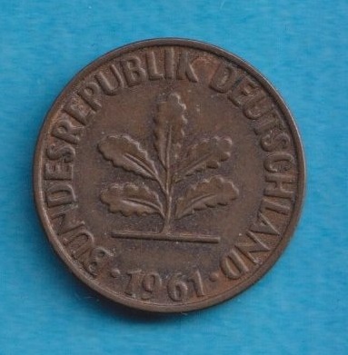  Deutschland 2 Pfennig 1961 G   