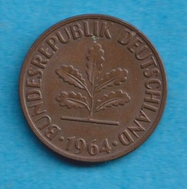  Deutschland 2 Pfennig 1964 F   