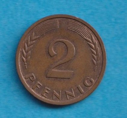  Deutschland 2 Pfennig 1964 J   