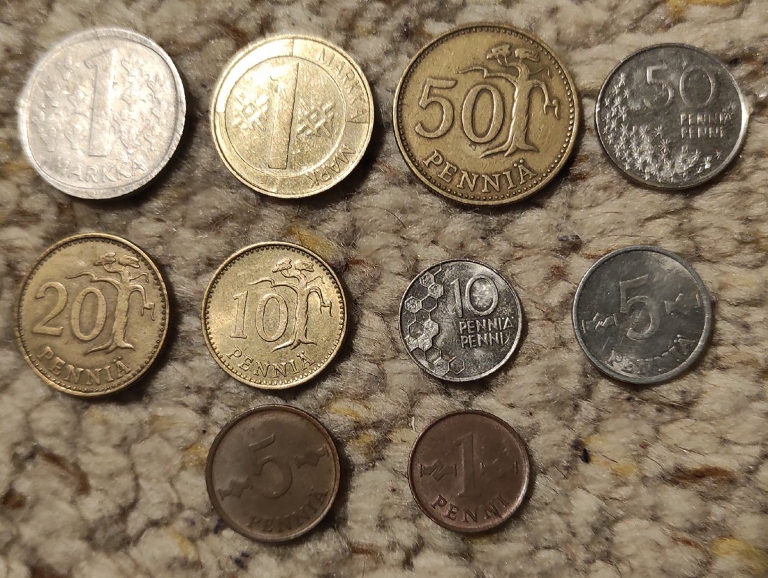  Set 051: Finnland Münzlot mit 10 verschiedenen Münzen   