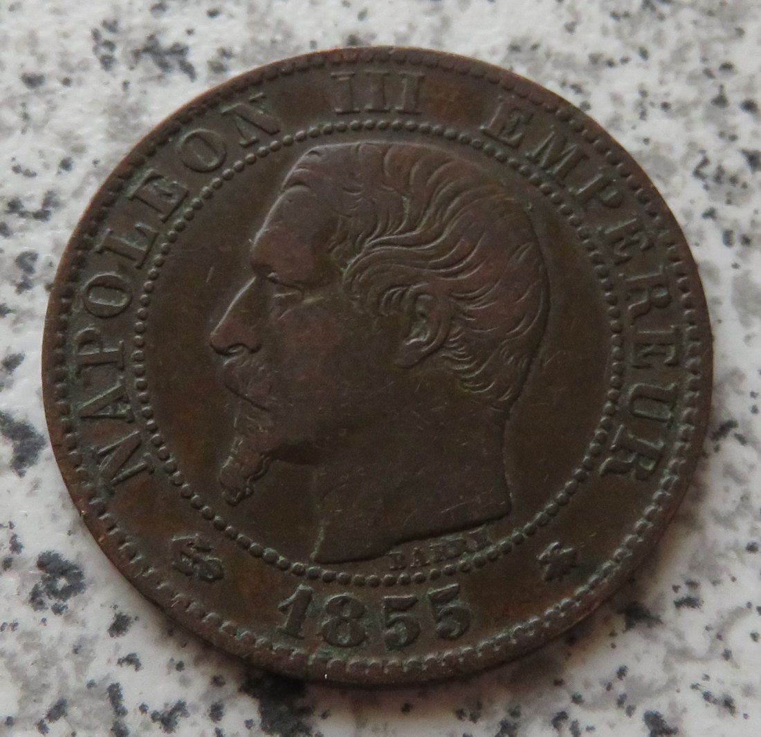  Frankreich 5 Centimes 1855 BB   