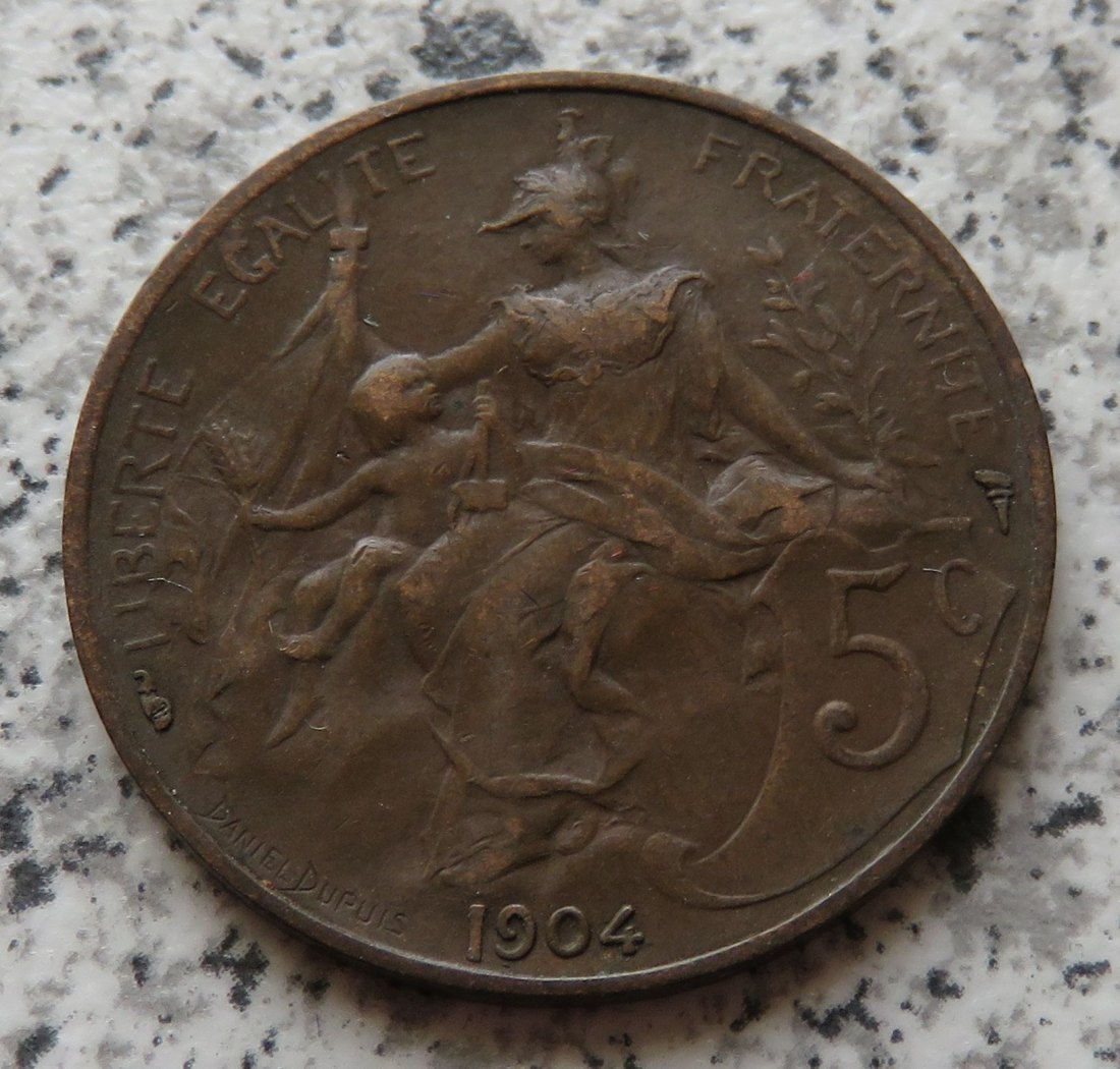  Frankreich 5 Centimes 1904   