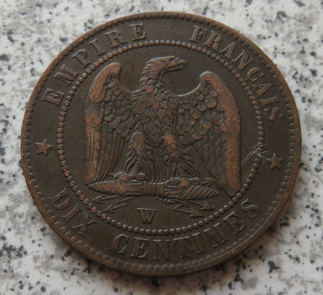  Frankreich 10 Centimes 1855 W   