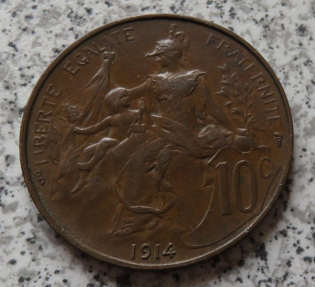  Frankreich 10 Centimes 1914   