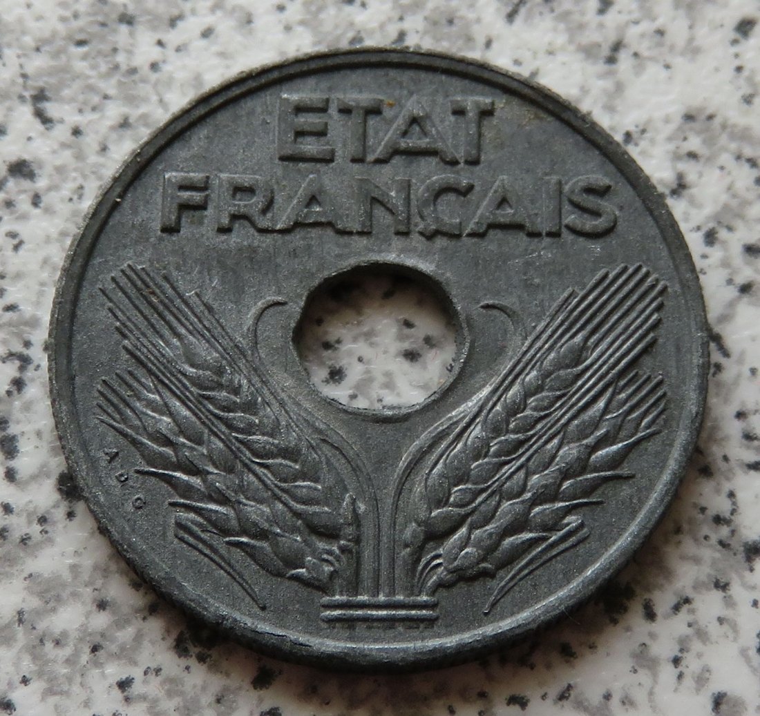  Frankreich 20 Centimes 1941, KM 900.1, besser   