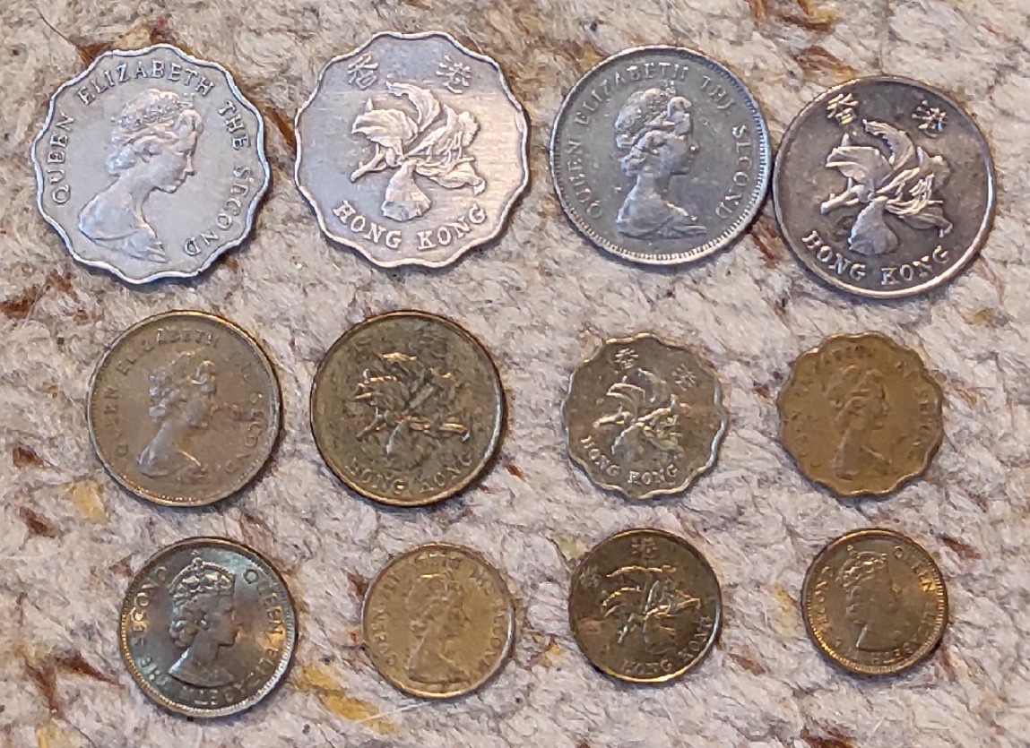  Set 052: Hong Kong Münzlot mit 12 verschiedenen Münzen   