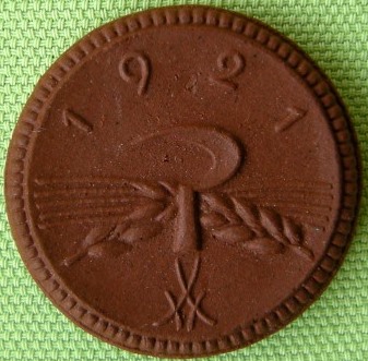  Sachsen Freistaat 20 Pfennig 1921 Böttger Steingut   