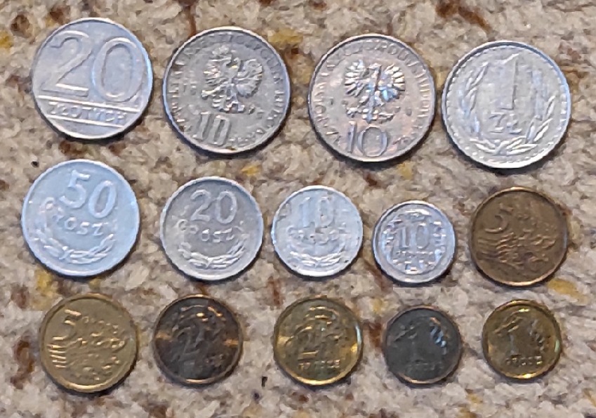  Set 056: Polen Münzlot mit 14 verschiedenen Münzen   