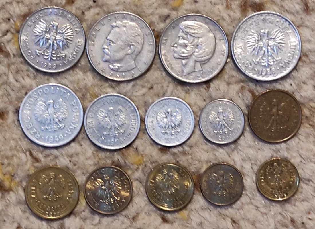  Set 056: Polen Münzlot mit 14 verschiedenen Münzen   