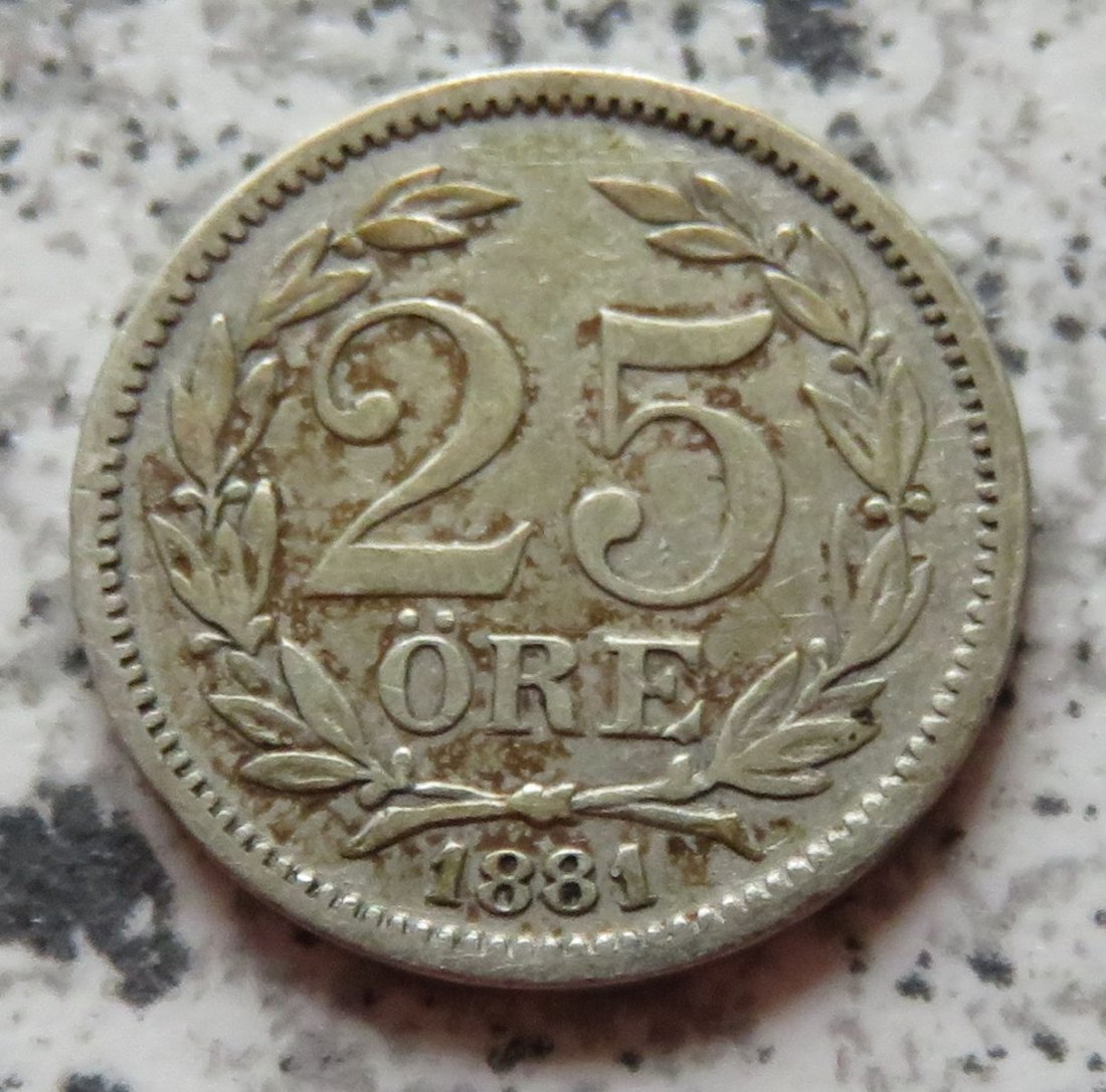  Schweden 25 Öre 1881   