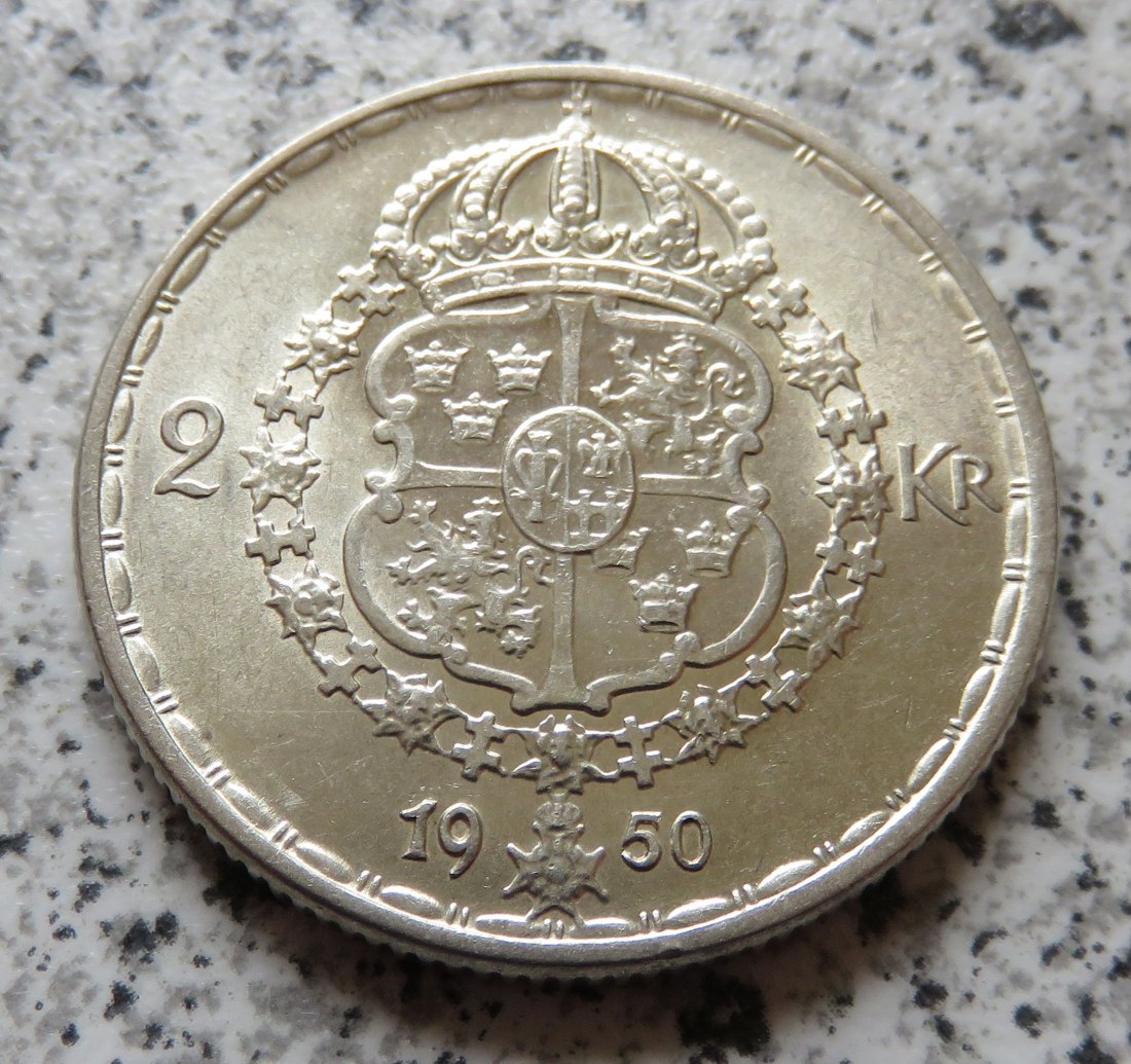  Schweden 2 Kronor 1950   