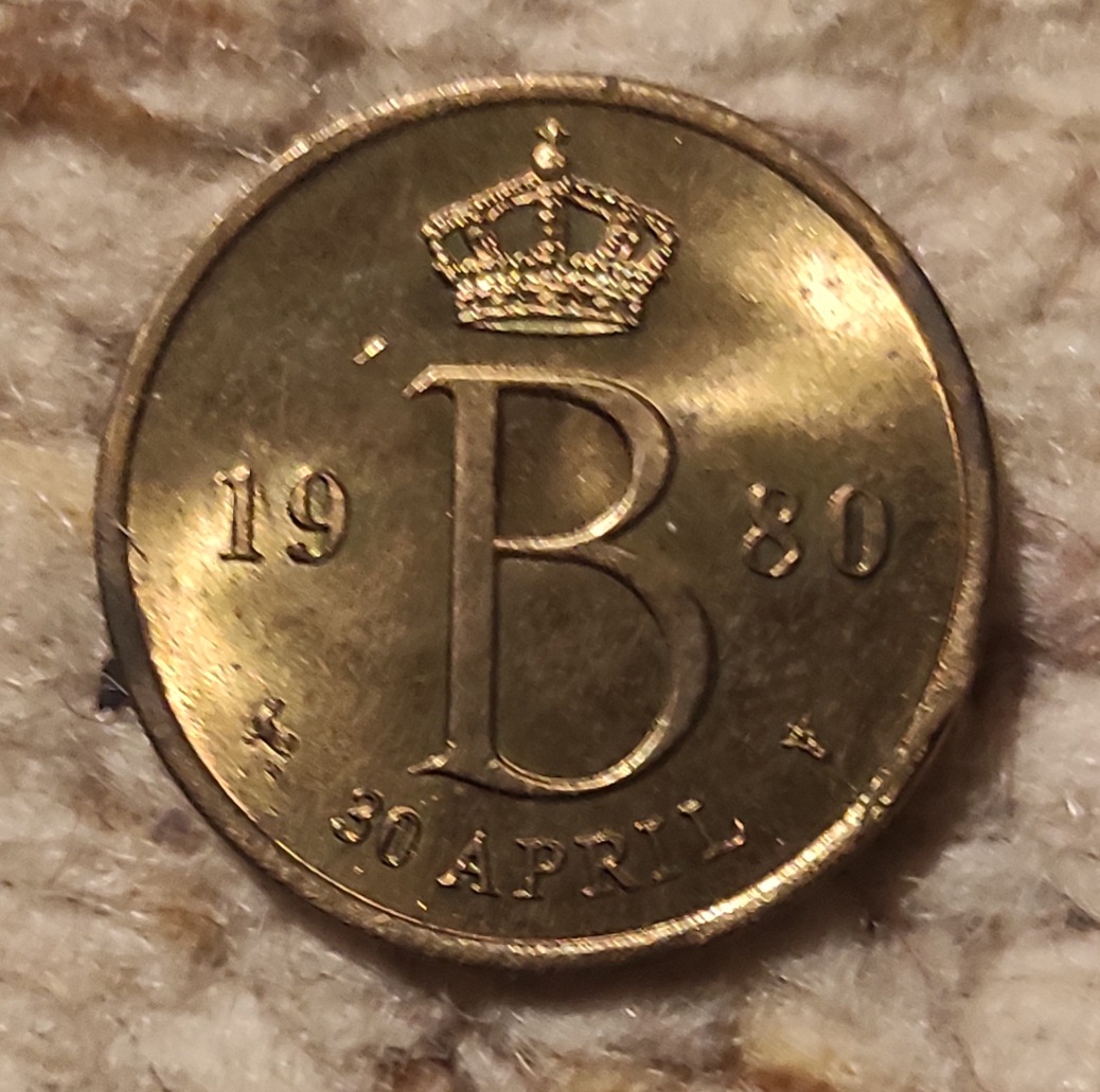  Belgien Jeton Baudouin (1951-1993) - 30. April 1980 vz   