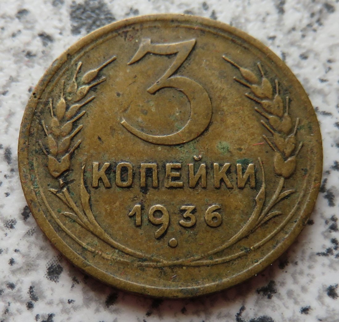  Sowjetunion 3 Kopeken 1936   