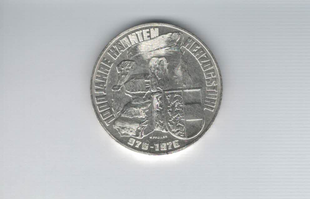  100 Schilling 1976 Kärnten Herzogstuhl 1000 Jahre 15,36g fein Ag Österreich Spittalgold9800 01914/12   