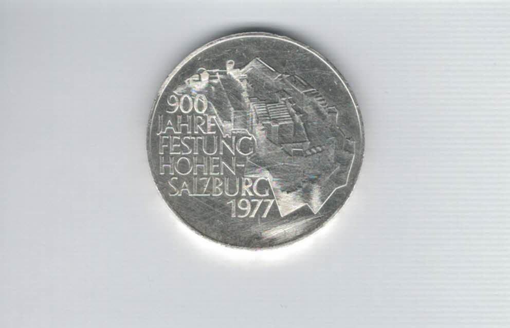  100 Schilling 1977 900 Jahre Festung Hohensalzburg silber/15,36g fein Österreich 2.Rep (01914/15)   