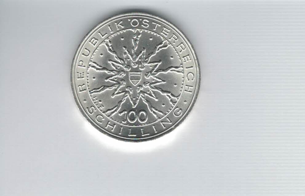  100 Schilling 1978 Schlacht Dürnkrut und Jedenspeigen Ag 15,36g Österreich Spittalgold9800 (1914/18   