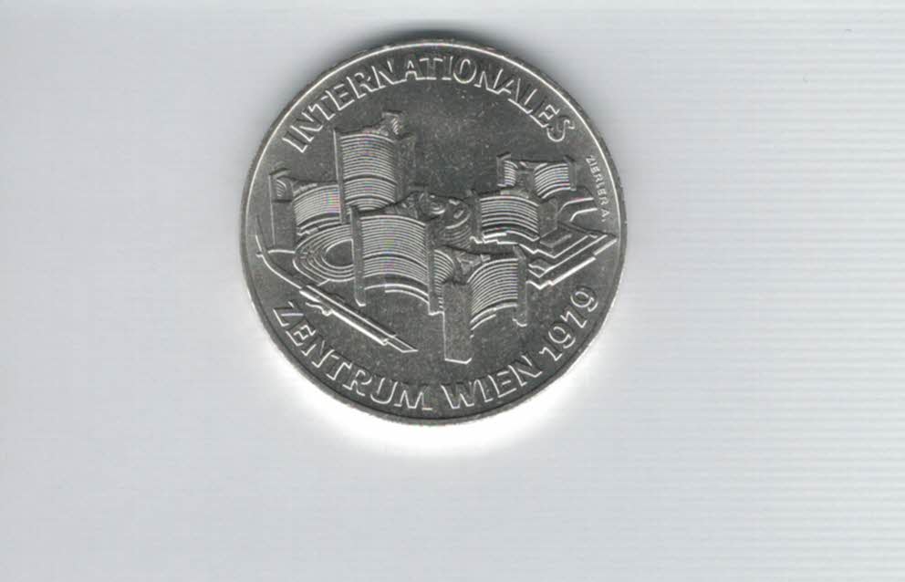  100 Schilling 1979 Internationales Zentrum Wien UnoCity Ag 15,36gÖsterreich Spittalgold9800 01914/23   