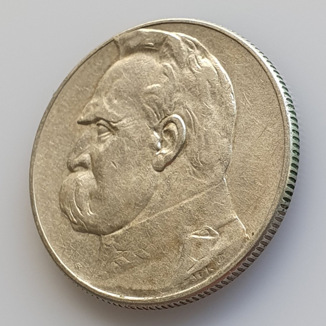  Polen 5 Zloty Złotych, 1934 Jozef Pilsudzki; gekrönter Adler Silber Münze 8,25 g fein ERHALTUNG   