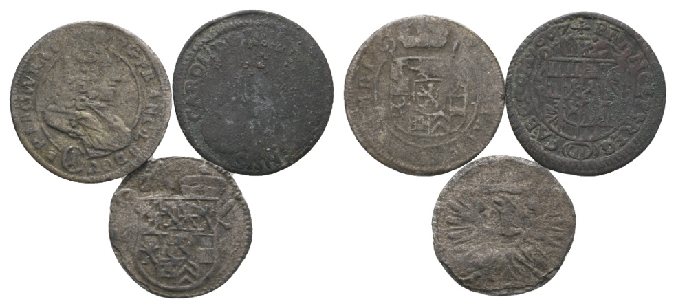  Altdeutschland, 3 Kleinmünzen   