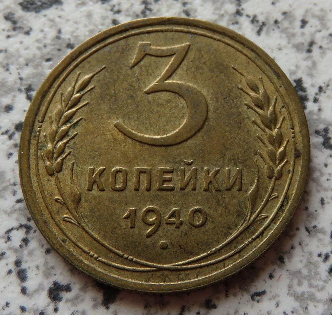  Sowjetunion 3 Kopeken 1940   
