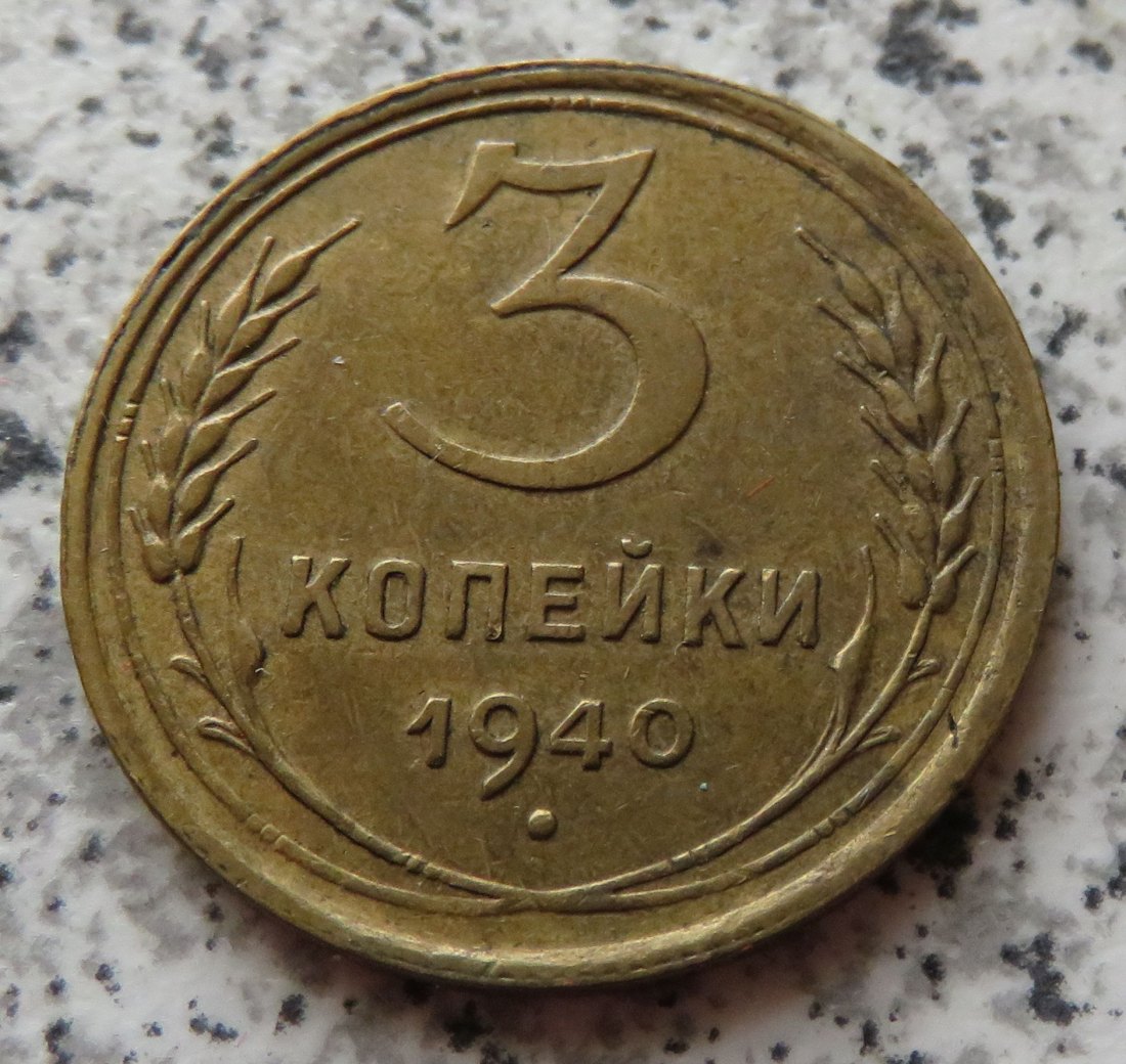  Sowjetunion 3 Kopeken 1940   