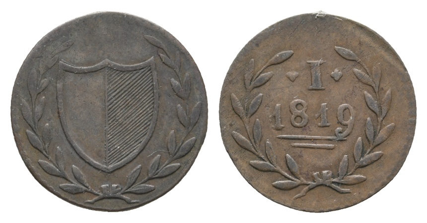  Altdeutschland, Kleinmünze 1819   