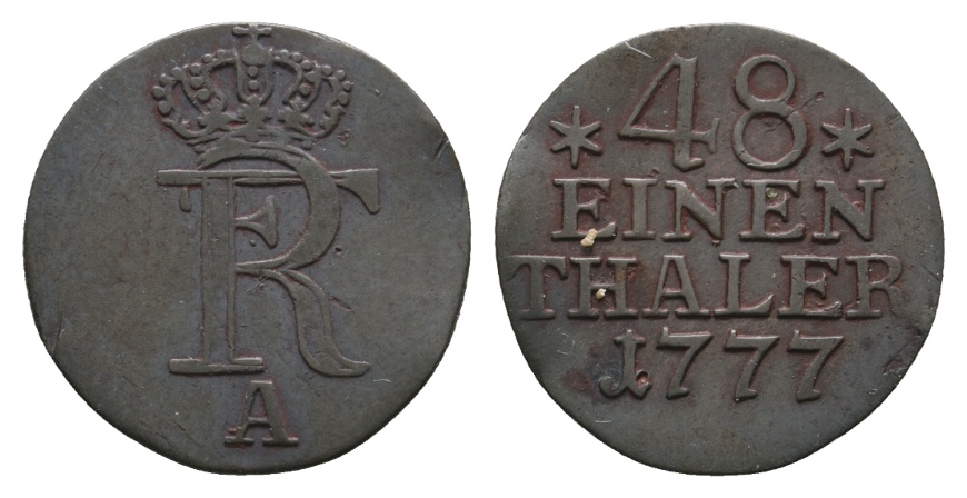  Altdeutschland, Kleinmünze 1777   