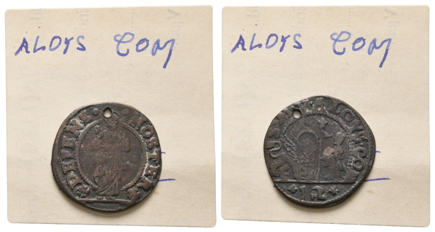  Ausland; Venedig; Kleinmünze, gelocht   