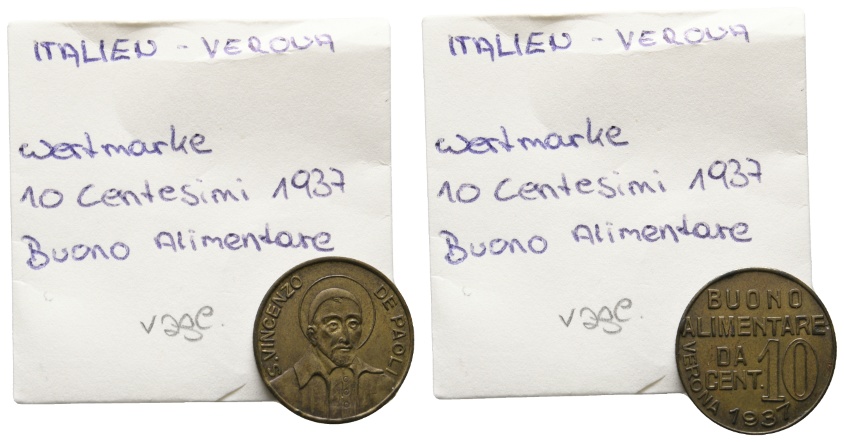  Ausland; Italien; Wertmarke 1937   