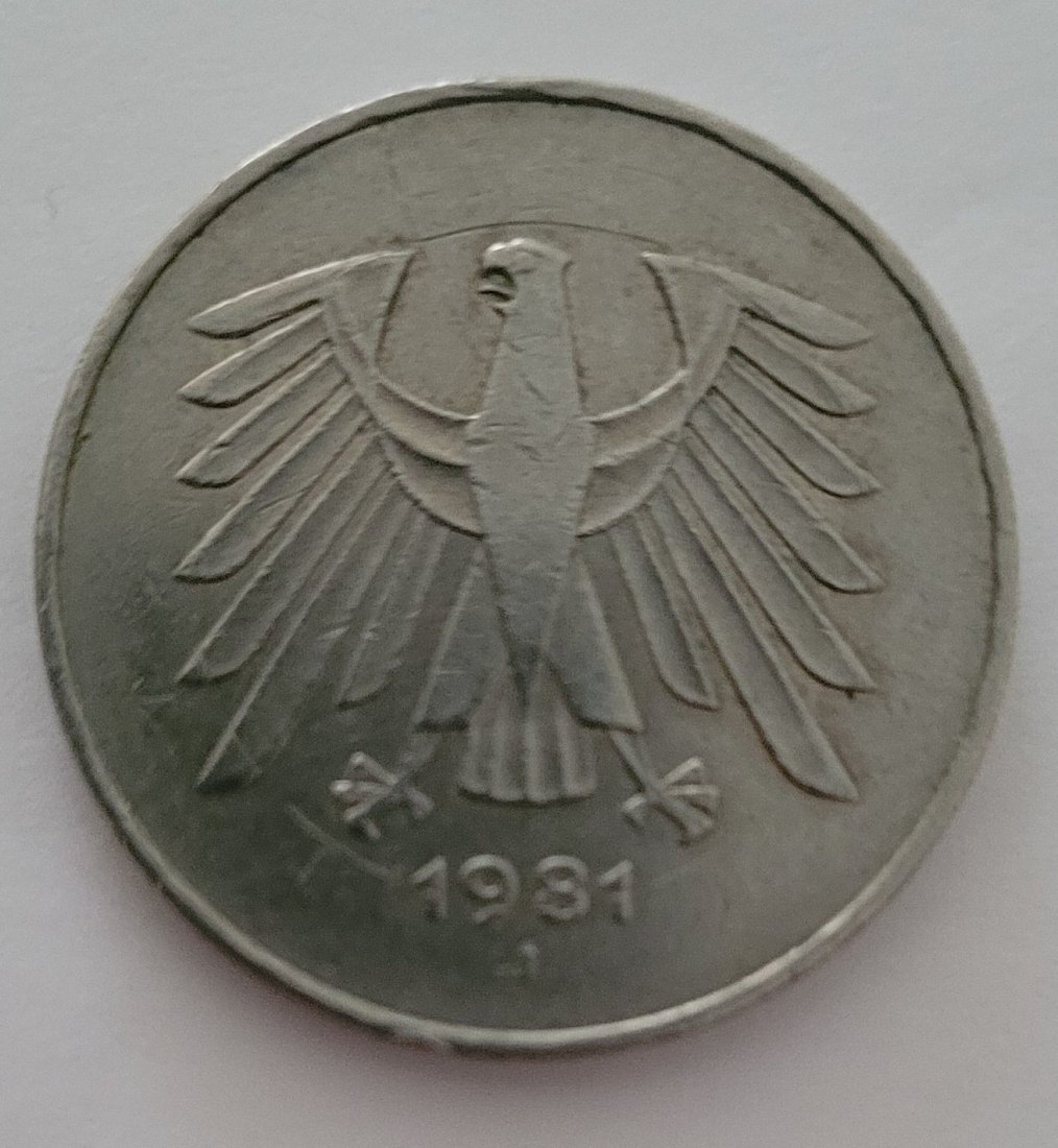  5 Mark umlaufmünze 1988 J   