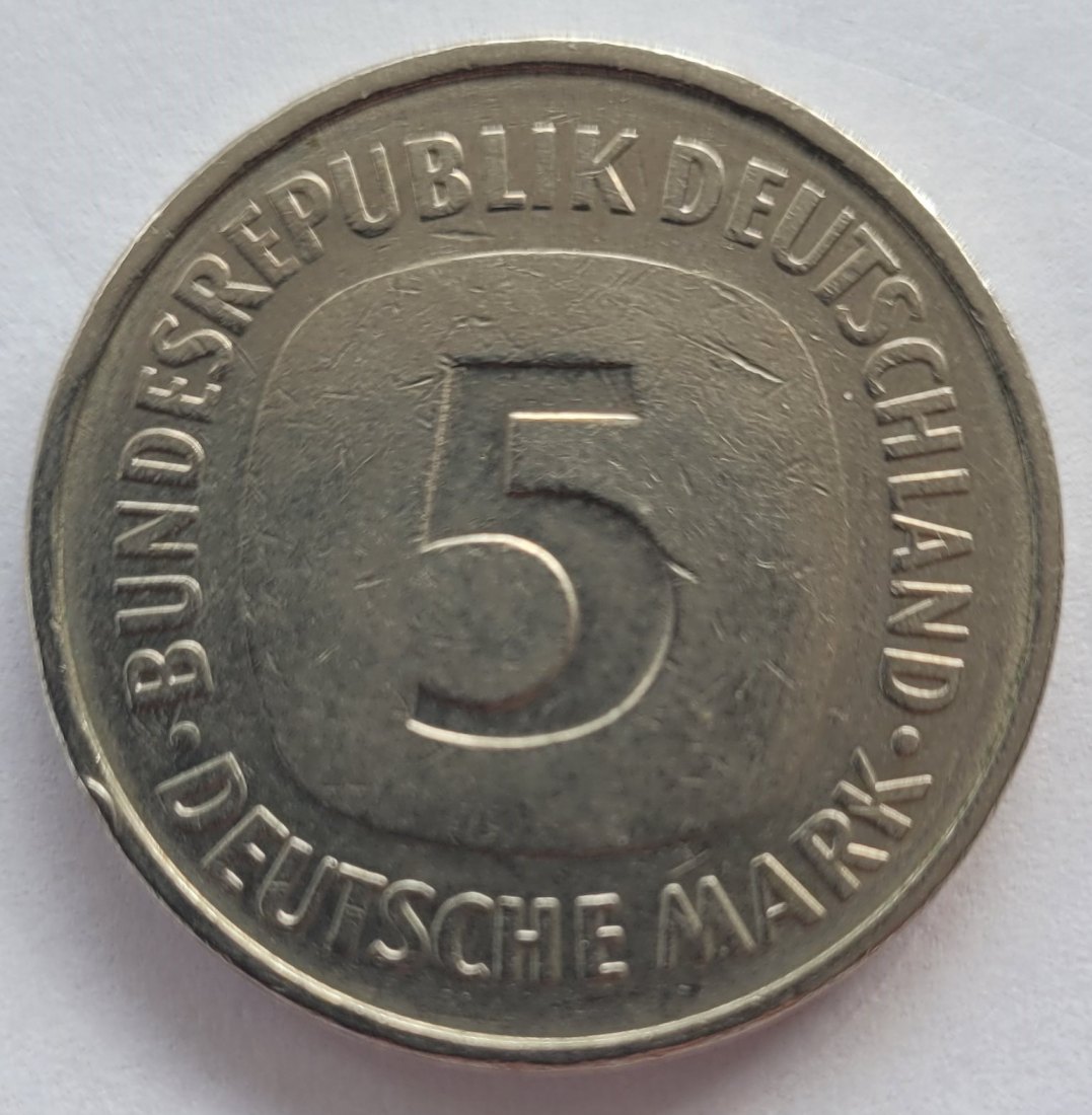 5 Mark umlaufmünze 1990 D   