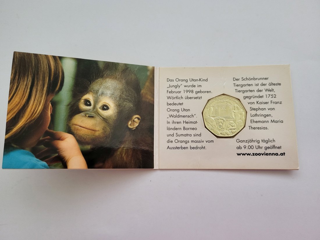  5 Euro 2002 Tiergarten Schönbrunn Österreich silber/8g fein Spittalgold9800 (4974   